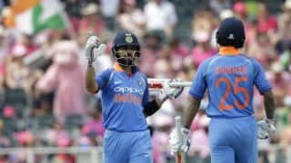 Shikhar Dhawan, Virat Kohli take India to 289 for 7 in Pink ODI vs South Africa